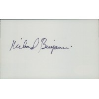 Richard Benjamin Actor Signed 3x5 Index Card JSA Authenticated