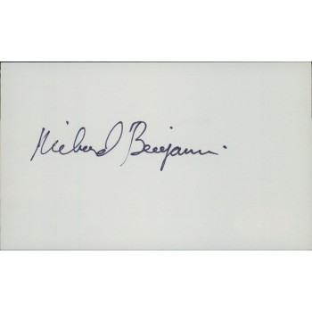 Richard Benjamin Actor Signed 3x5 Index Card JSA Authenticated