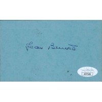 Joan Bennett Actress Signed 3x5 Index Card JSA Authenticated