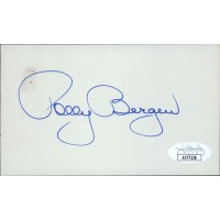 Polly Bergen Actress Signed 3x5 Index Card JSA Authenticated