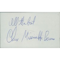 Chris Berman ESPN Sportscaster Signed 3x5 Index Card JSA Authenticated