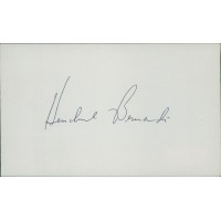 Herschel Bernardi Actor Signed 3x5 Index Card JSA Authenticated