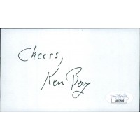 Ken Berry Actor Signed 3x5 Index Card JSA Authenticated