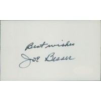 Joe Besser Actor Signed 3x5 Index Card JSA Authenticated