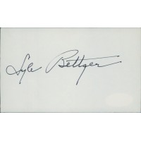 Lyle Bettger Actor Signed 3x5 Index Card JSA Authenticated