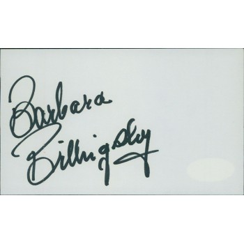 Barbara Billingsley Actress Signed 3x5 Index Card JSA Authenticated