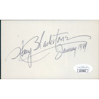 Harry Blackstone Jr. Magician Signed 3x5 Index Card JSA Authenticated