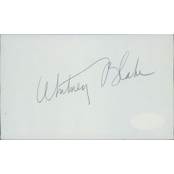 Whitney Blake Actress Director Signed 3x5 Index Card JSA Authenticated