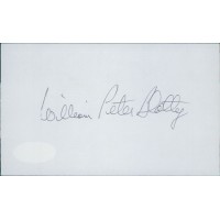 William Peter Blatty Writer Signed 3x5 Index Card JSA Authenticated