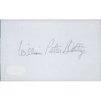 William Peter Blatty Writer Signed 3x5 Index Card JSA Authenticated