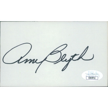 Ann Blyth Actress Signed 3x5 Index Card JSA Authenticated