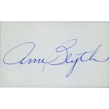 Ann Blyth Actress Signed 3x5 Index Card JSA Authenticated