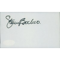 Steven Bochco Writer Producer Signed 3x5 Index Card JSA Authenticated