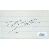 Tiffany Bolling Actress Signed 3x5 Index Card JSA Authenticated