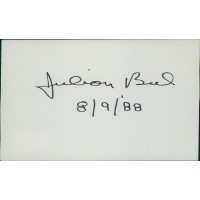 Julian Bond Civil Rights Activist Leader Signed 3x5 Index Card JSA Authenticated