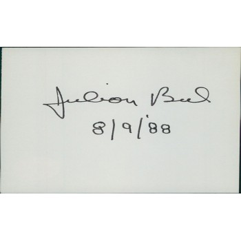 Julian Bond Civil Rights Activist Leader Signed 3x5 Index Card JSA Authenticated