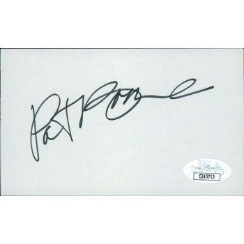 Pat Boone Actor Signed 3x5 Index Card JSA Authenticated