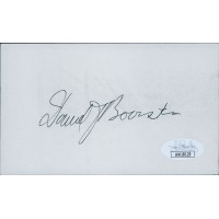 Daniel Boorstin Historian Signed 3x5 Index Card JSA Authenticated