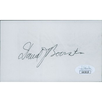 Daniel Boorstin Historian Signed 3x5 Index Card JSA Authenticated