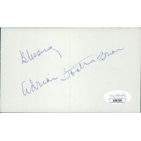 Adrian Booth Lorna Gray Actress Signed 3x5 Index Card JSA Authenticated