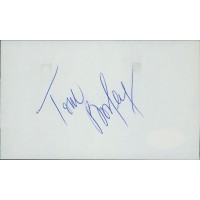 Tom Bosley Actor Signed 3x5 Index Card JSA Authenticated