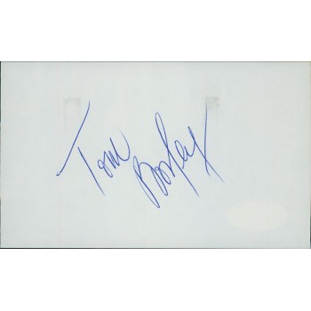 Tom Bosley Actor Signed 3x5 Index Card JSA Authenticated