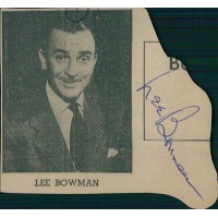 Lee Bowman Actor Signed Cut 3x3 Page JSA Authenticated