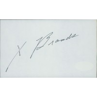 X Brands Actor Signed 3x5 Index Card JSA Authenticated