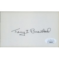 Terry Branstad Iowa Congressmen Governor Signed 3x5 Index Card JSA Authenticated