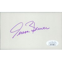 Teresa Brewer Singer Signed 3x5 Index Card JSA Authenticated