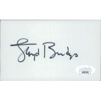 Lloyd Bridges Actor Signed 3x5 Index Card JSA Authenticated