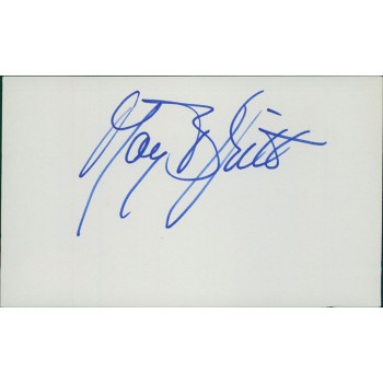 May Britt Actress Signed 3x5 Index Card JSA Authenticated