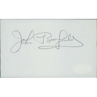 John Bromfield Actor Signed 3x5 Index Card JSA Authenticated