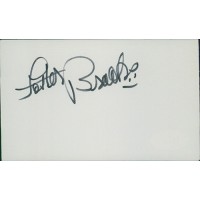 Foster Brooks Actor Signed 3x5 Index Card JSA Authenticated