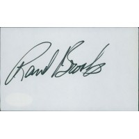 Rand Brooks Actor Signed 3x5 Index Card JSA Authenticated