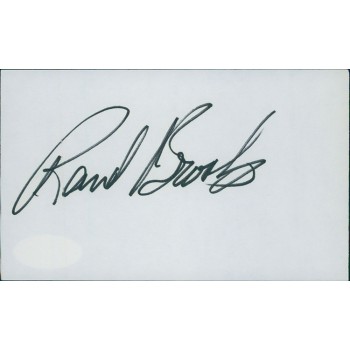 Rand Brooks Actor Signed 3x5 Index Card JSA Authenticated