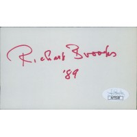 Richard Brooks Director Writer Signed 3x5 Index Card JSA Authenticated