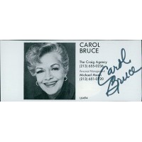Carol Bruce Actress Signed 2x4.25 Directory Cut JSA Authenticated