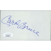 Carol Bruce Actress Signed 3x5 Index Card JSA Authenticated