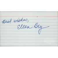 Ellen Bry Actress Signed 3x5 Index Card JSA Authenticated