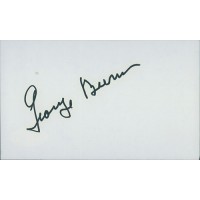 George Burns Actor Comedian Signed 3x5 Index Card JSA Authenticated