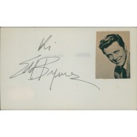 Edd Byrnes Actor Signed 3x5 Index Card JSA Authenticated