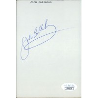John Callahan Actor Signed 4x6 Index Card JSA Authenticated
