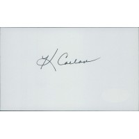 K Callan Actress Signed 3x5 Index Card JSA Authenticated