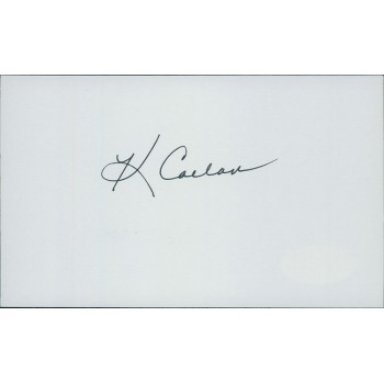 K Callan Actress Signed 3x5 Index Card JSA Authenticated