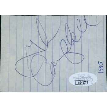 Glen Campbell Singer Signed 2.5x3.5 Cut Page JSA Authenticated