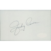 Judy Canova Actress Comedian Singer Signed 3x5 Index Card JSA Authenticated