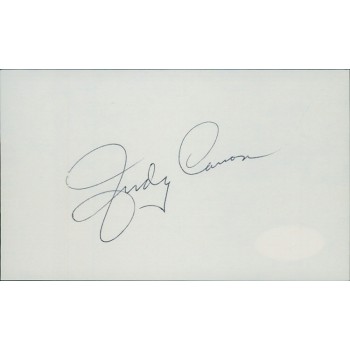 Judy Canova Actress Comedian Singer Signed 3x5 Index Card JSA Authenticated