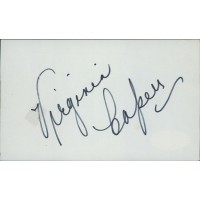 Virginia Capers Actress Signed 3x5 Index Card JSA Authenticated