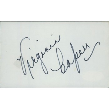 Virginia Capers Actress Signed 3x5 Index Card JSA Authenticated